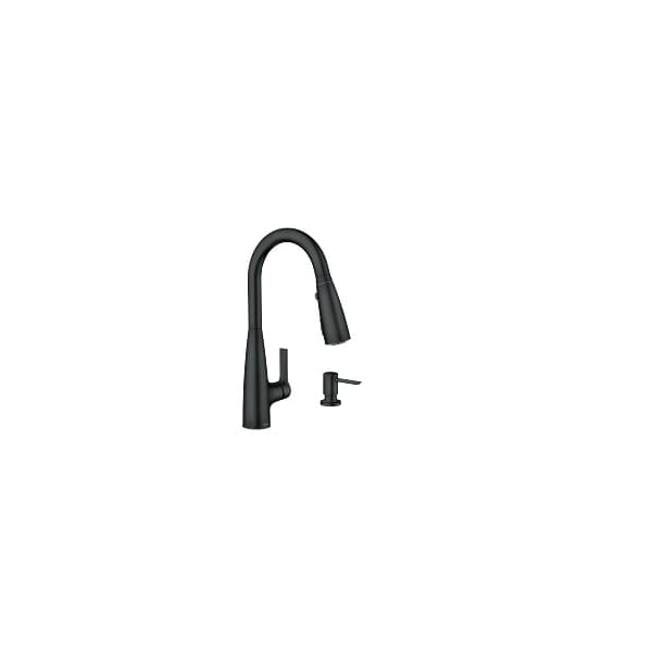 Haelyn One-Handle High Arc Pulldown Kitchen Faucet in Matte Black